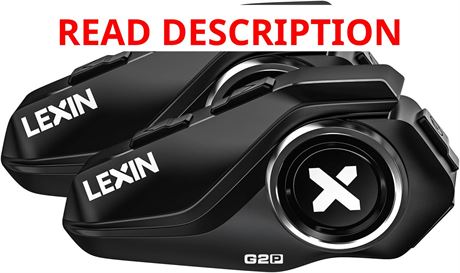 LEXIN G2P Motorcycle Helmet Intercom System, Group Bluetooth, 2 Pack