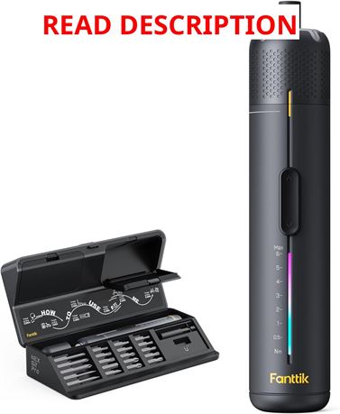 Fanttik S2 Pro Cordless Screwdriver Set, 7 Torque Settings, 20 Bits