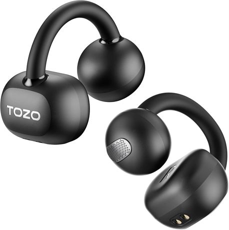 TOZO OpenEarRing True Open Ear Wireless Headphones Black