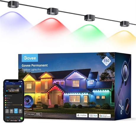 Govee Lumi res d'ext rieur Pro, 45,7 m, 90 LEDs RGBIC, IP67, 75 modes