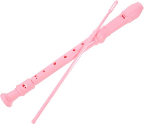 SECFOU Soprano Recorder for Beginners Pink with Cleaning Rod & Storage Bag