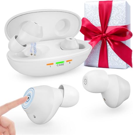 Kiydom 16-Channel Hearing Aids for Seniors, Touch Control, Auto On/Off