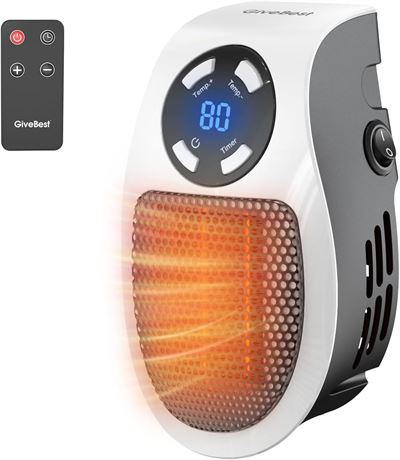 GiveBest Programmable Space Heater LED Display Thermostat & Timer, 450W, ETL