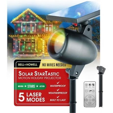 Startastic Solar Laser Christmas Projector Lights USB Rechargeable