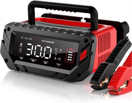 Chargeur de batterie auto 30 A 6V/12V/24V LiFePo4 intelligent  cran