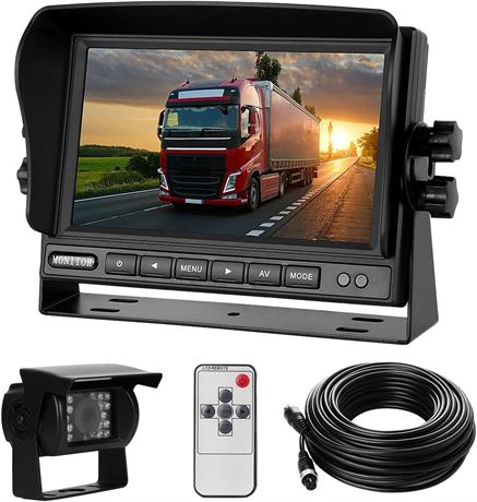 YEDDY Backup Camera System Kit 7" LCD Monitor, 170  Wide, IP68