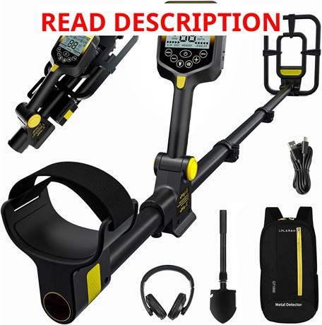 LOLARAN Metal Detector for Adults, Waterproof, High Accuracy, Backlit LCD