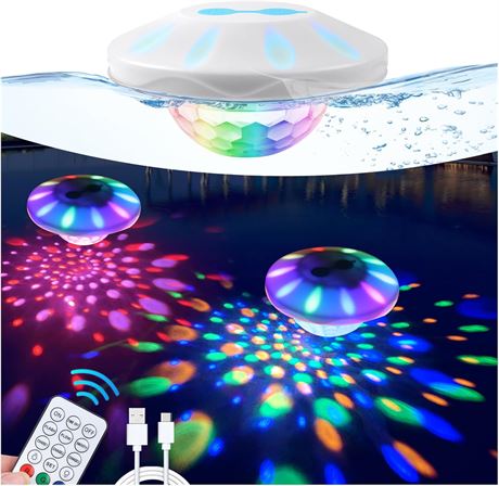 Lampe piscine flottante rechargeable LED RGB IP68 télécommande