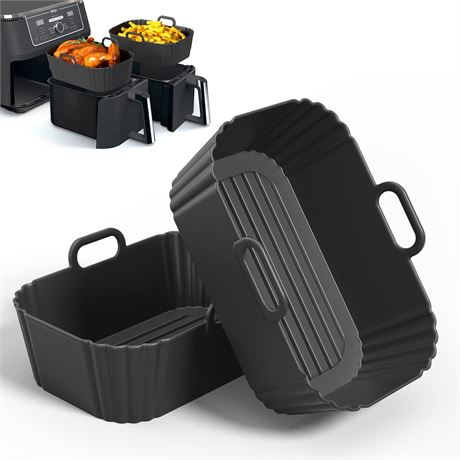 PINTAUR Air Fryer Liners Silicone - 2 Pack