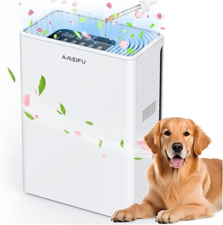 AMEIFU Air Purifier for Large Rooms up to 1740 sq ft, H13 HEPA, 3 Speeds