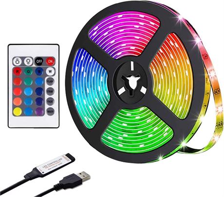 Bande LED RGB 4M 120LED 5050 Télécommande USB 5V