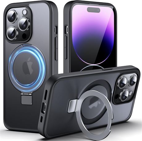 DASFOND Mag-Stand for iPhone 14 Pro Case, MagSafe Compatible Ring Kickstand