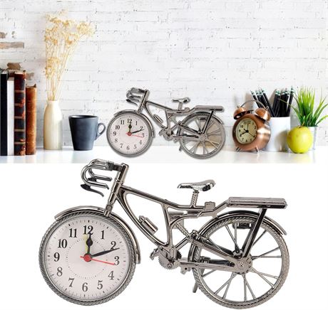 Horloge Bureau Vintage Vélo Métal Déco Rétro