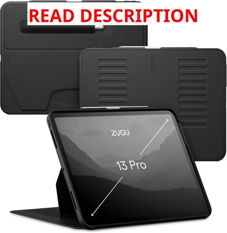 ZUGU Case for iPad Pro 13" (M4/M5) 2024/2025 Magnetic Stand Auto Sleep Black