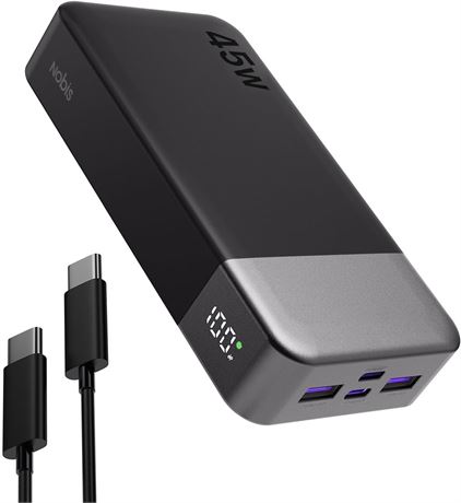 Nobis Power Bank 20000mAh, 45W USB-C In/Out, 4 Ports, LED Display