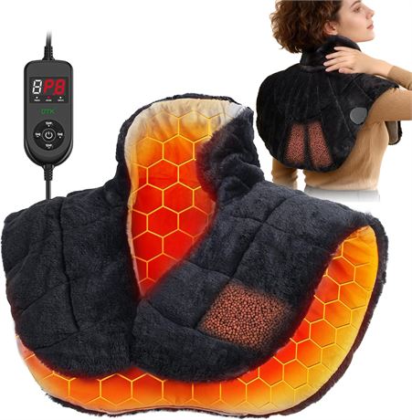 UTK Weighted Heating Pad for Neck, Shoulders & Back, 30s Fast Heat