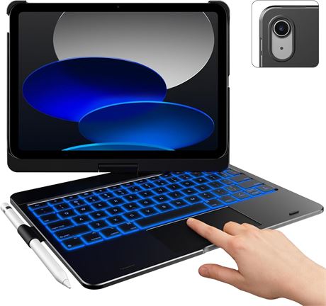 typecase Touch iPad 10th/11th Gen Keyboard Case 360° Rotatable Backlit