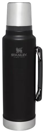 Bouteille Stanley Classic 2.0 Noire Poignée Pliable