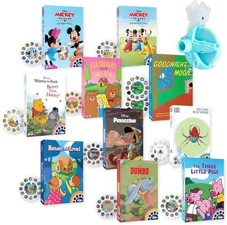Moonlite Storytime Mini Projector with 10 Classic Stories, Digital Storybooks