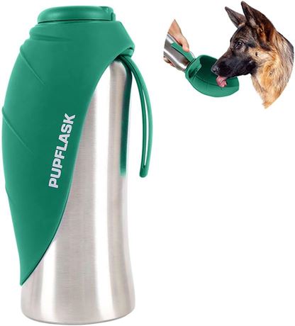 Bouteille d'Eau Portable PupFlask, Inox, 27/40oz, Pour Chien