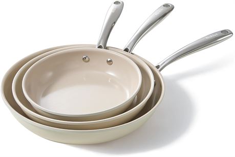 Redchef Nonstick Frying Pans Set, Ceramic, 8"/9.5"/11", PFAS/PFOA Free