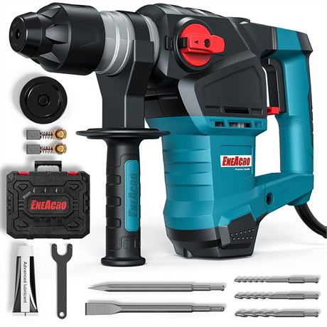 ENEACRO 1-1/4 SDS-Plus 12.5A Heavy Duty Rotary Hammer Drill, 3 Functions