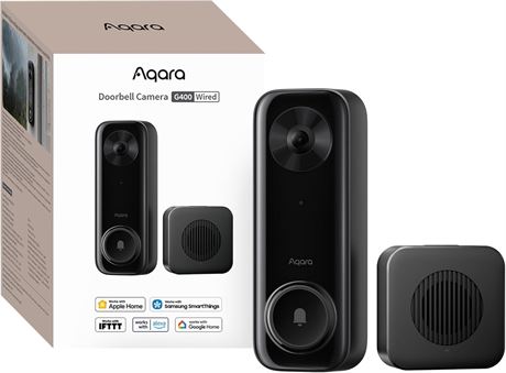 Aqara Doorbell Camera G400 with Chime, Wired/PoE, HomeKit SV, 2K