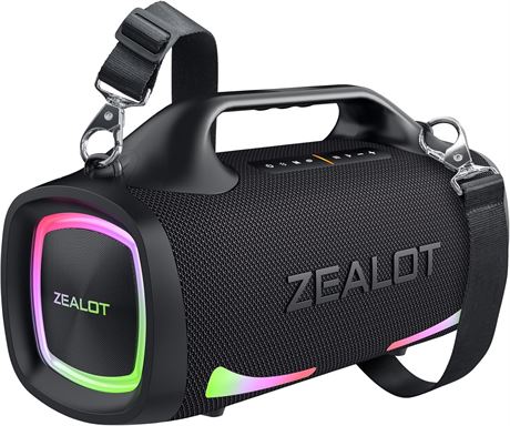 ZEALOT XBass 100W Bluetooth Speaker, 24000mAh Battery, Waterproof