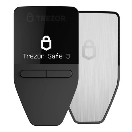Trezor Safe 3 Crypto Hardware Wallet with Secure Element (Silver)