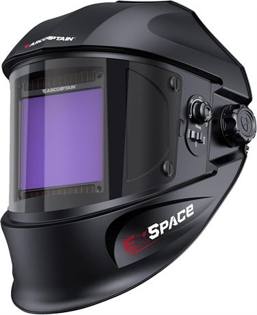 ARCCAPTAIN Auto-Darkening Welding Helmet, Large View, Shade 4-13
