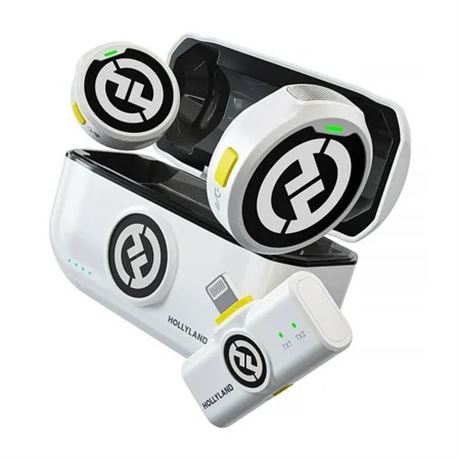 Hollyland LARK M2 DUO 2-Person Wireless Mic System with Lightning, 2.4 GHz