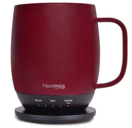 Nextmug by Nextboom - Temperature-Controlled Coffee Mug, 14 oz (Burgundy)