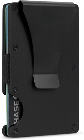 Define Essentials RFID Blocking Slim Wallet for Men, Metal, Black