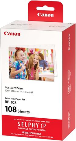 Canon RP-108 Ink/Paper Set Postcard Size - 108 Prints