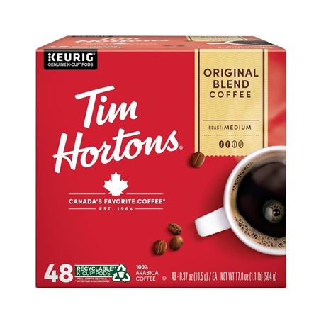 Tim Hortons Original, torréfaction moyenne, 48 K-Cups