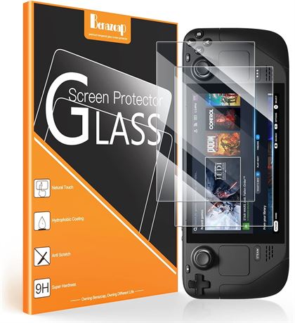 Benazcap Steam Deck Screen Protector 7" 9H Tempered Glass, 2 Pack, HD Clear