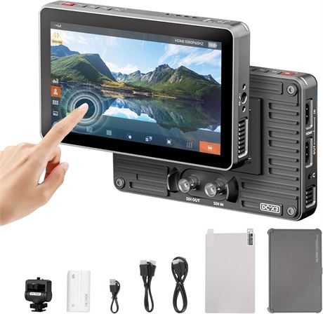 VILTROX DC-X3 Touchscreen FHD IPS Camera Monitor, 2000 nits, SDI/HDMI Kit
