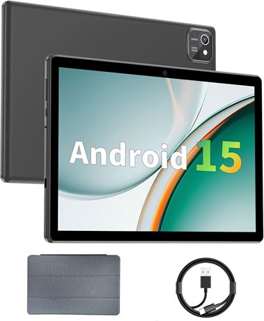 aiprotablet Tablet 10-inch Android 15, 12GB RAM, 64GB ROM, 1TB expand
