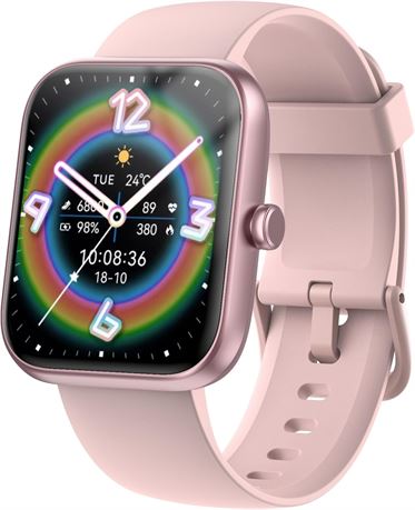 Smartwatch with Bluetooth Call, Alexa, HR & Sleep, 1.83" Dial, 100+ Modes
