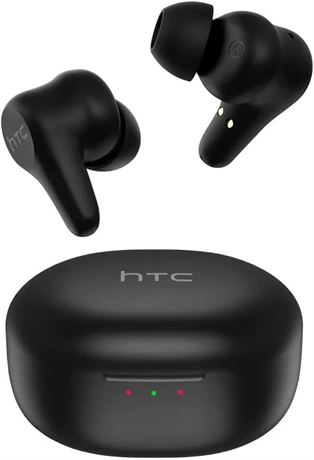 HTC Active Noise Cancelling Wireless Earbuds Plus, 4 Mics ENC, USB-C, IPX5