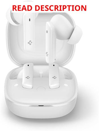 Spigen True Wireless Earbuds ANC, 30H Playtime, 6 Mics, Gaming Mode, White