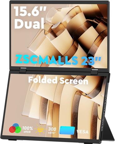 Écran Portable ZSCMALLS Triple 15.6” FHD USB-C Pliant 180° Rotation