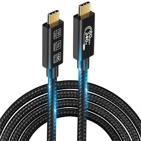 USB4 Cable – 240W, 80Gbps, Thunderbolt 5, 2M