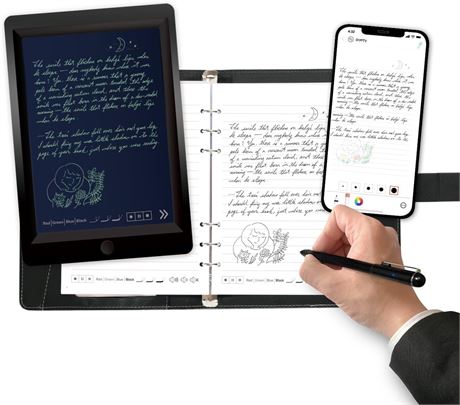 Ophayapen Smart Pen + Notebook with Real-time Sync for Digitizing, Android/iOS