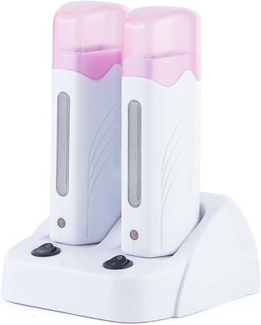 LIARTY Portable Wax Warmer Double Electric Roll-On Wax Heater for Hair Removal