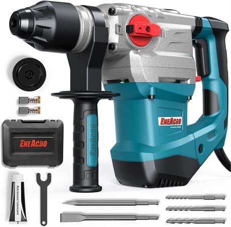 ENEACRO 1500W SDS-Plus Rotary Hammer Drill Heavy Duty with Case