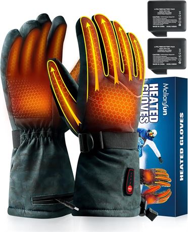 Heated Gloves for Men and Women, 7.4V 6400mAh Rechargeable, 5 Heating Levels