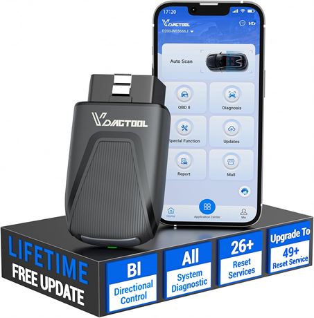 VDIAGTOOL D200 OBD2 Scanner, CAN-FD & FCA AutoAuth iOS & Android