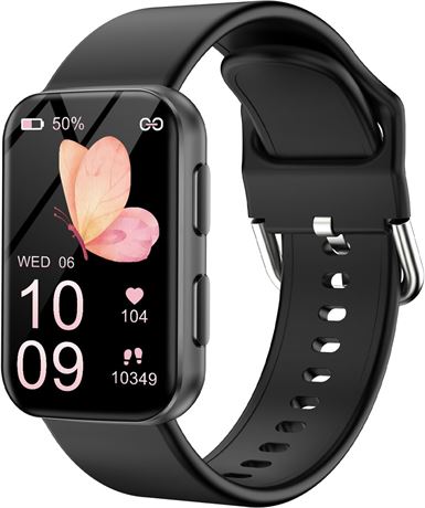 MorePro Fitness Tracker Blood Oxygen, HR & BP, Sleep, 120+ Sports, Black