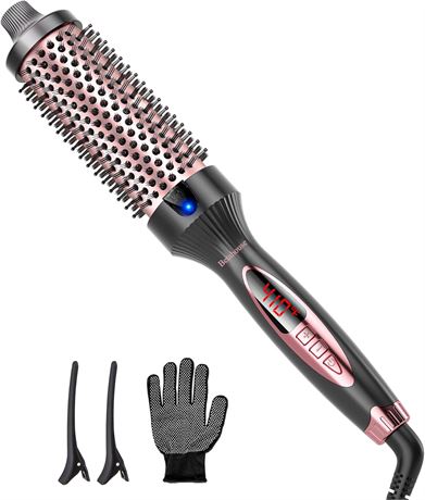 Betahouse 1.5in Thermal Round Brush Curling Iron, 5 Temp, Dual Voltage